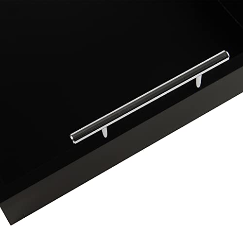 Jjsqylan Wooden Serving Tray With Handles Rectangle Breakfast Tray For Coffee Table Decorative Ottoman Tray 16”X 12” For All Occasion's (Blck) #TOP5