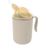 ORFOFE Pflege-schnabeltasse mit Auslaufschutz und Ergonomischem Griff für Senioren und Bettlägerige Patienten Leichte Trinkflasche mit Strohhalm bei Schluckstörungen und Pflegeeinsatz