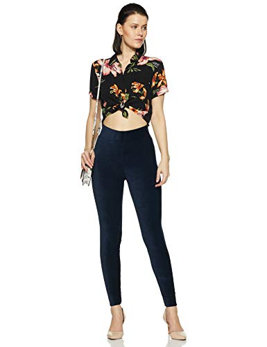 Image of Marks & Spencer Women's Slim Fit Pants (T57 /8881 Navy XS (6))