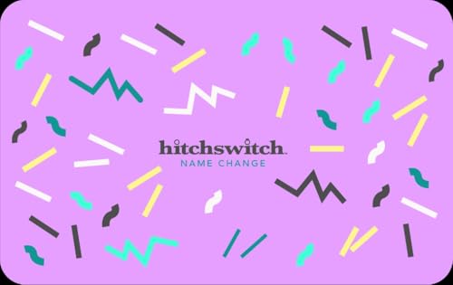 name change gift - redeemable for a hitchswitch box - platinum personalized name change after marriage kit - customized address labels - passport photos - discount travel - add to wedding registry