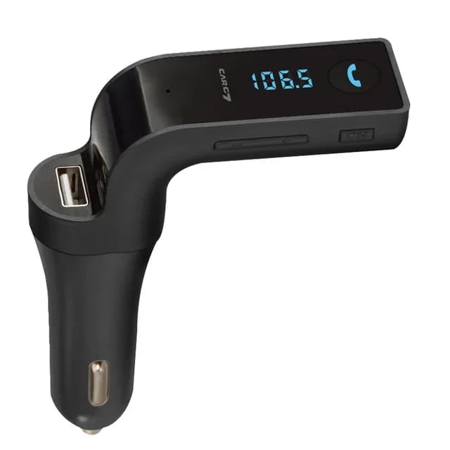 CARG7 Universal Wireless Bluetooth FM Transmitter in-Car FM Adapter Car Kit with Hand-Free Call/Stereo Music Player and USB Car Charger for All Android and iOS Devices (Colour May Vary) (Black) (B0D9RNQYDT) Amazon Price History, Amazon Price Tracker