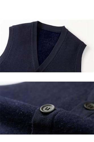 Men Winter Warm Sweater Vest Classic Style Business Thick Fleece Button Cardigan Knitted Vests2