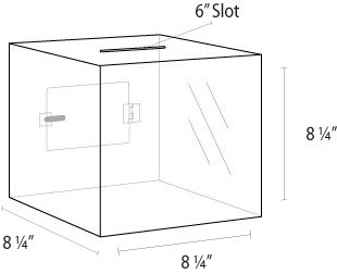 Ballot Box Clear-ad opaque pour sécuriser vos votes et suggestions - 3