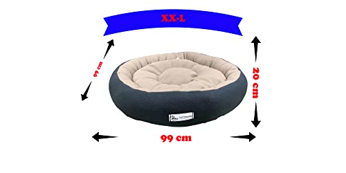 Image of Premium XXL Size Dog Bed for Large Dogs and Puppies Anti Skid Bottom Washable Orthopedic Big Dog /cat Beds Cream /Black