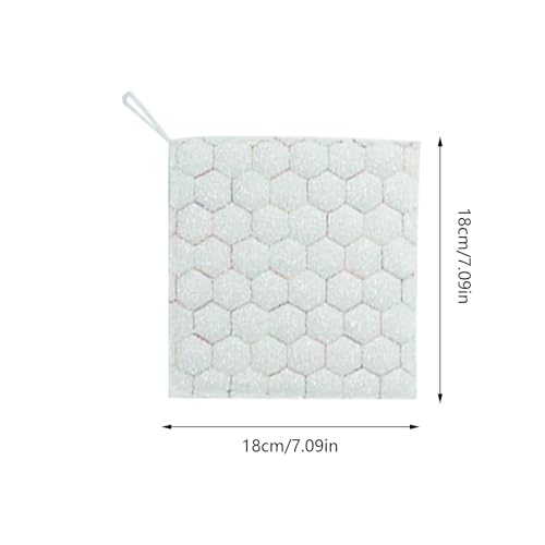 Generico Dish Rags, Wire Dishcloth, Double Sided Quick Drying Reusable Cleaning Cloths 5 Pack 7.09x7.09 Inches for, Camping, Bathroom, Lens, Bowl, Car, Table, Dusting, Kitchen Appliance Use - immagine 3