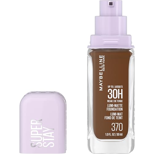 Image of Maybelline Super Stay Lumi-Matte Foundation, Lightweight and Buildable Full Coverage Foundation Makeup For Up To 30HR Wear, 370, 1 Count