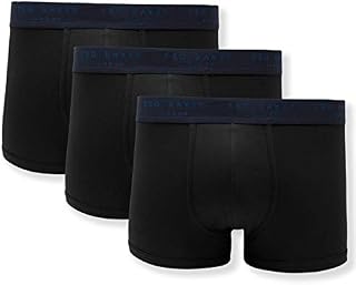 Ted Baker Mens 3-Pack Cotton Trunk Boxer Briefs - Black - M