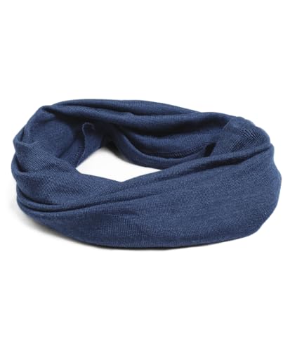 Engel Natur Schlauchschal, 70% Wolle, 30% Seide, für Damen und Herren (Marine)