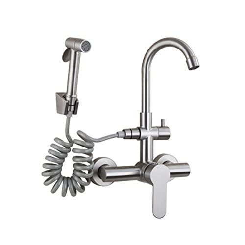 Robinet de cuisine noir double mode avec douchette extractible 360° - 2