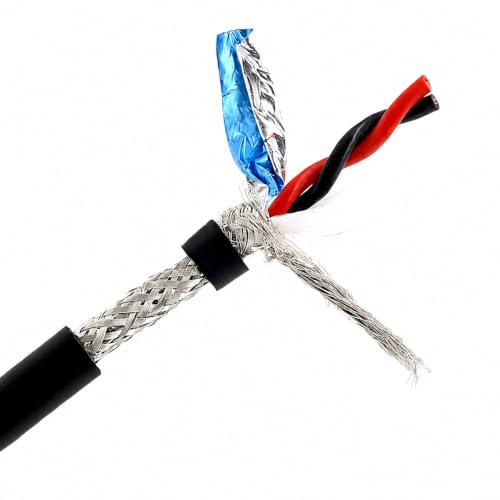 Cable blindado 2 conductores 0.2mm² 24AWG manguera PVC flexible para señal y automatización