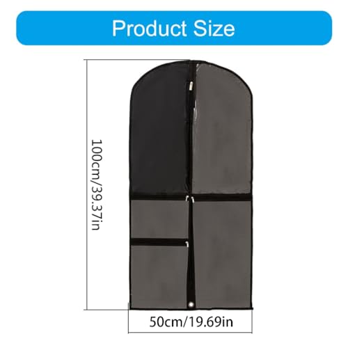 Dancewear Organizer Sleeve Portable Children Dance Costume Garment Bag with 5 Pockets Stylish Clothing Hanging Cover3