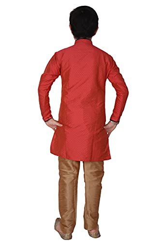Boy's Silk Indian Clothing Traditional Wear Kurta Set's For Kids Boys | Pack Of 1 (S-135)2