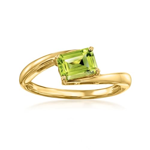Ross-Simons 0.80 Carat Peridot Ring in 18kt Gold Over Sterling. Size 7