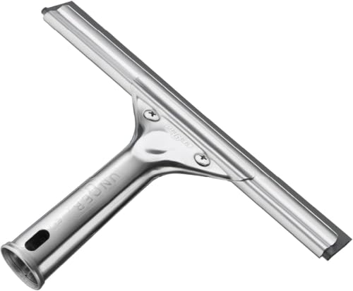 Image of Unger Professional 8 inch Stainless Steel Window & Glass Cleaning Squeegee - Cleaning Supplies, Heavy Duty Squeegee for Window Cleaning, Streak Free Results (Pack of 10)