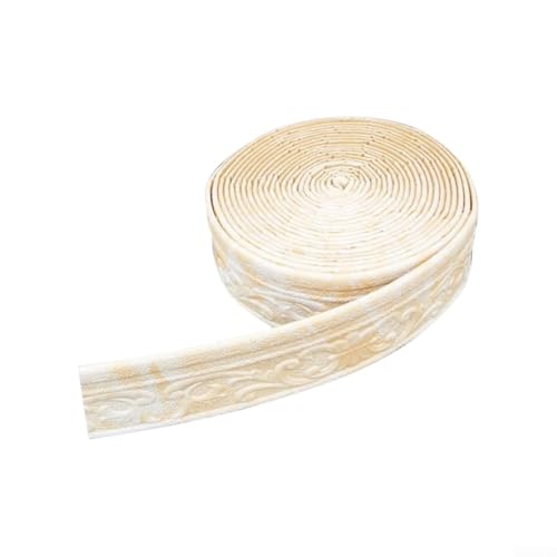 Borde de papel tapiz autoadhesivo 3D flexible para pared, techo, puerta, ventana, tira de revestimiento decorativo, protección de bordes de espuma XPE (amarillo)