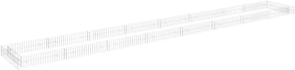 Wireframe diagram of the gabion structure