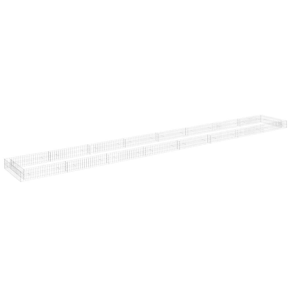 vidaXL Arriate de gaviones de Acero galvanizado 800x100x20 cm