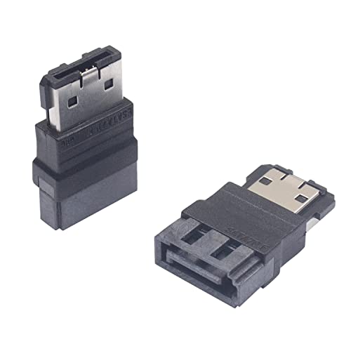 Duttek SATA to ESATA Adapter, Sata Adapter, ESATA 7Pin Female to SATA 7Pin Male Extende Adapter. (2Pack)