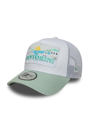 Casquette à visière New Era Trucker Santorini, protection solaire optimale et aération estivale