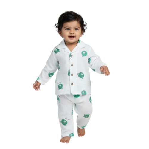 Image of 100% Cotton Muslin Pant Shirt Set | Ultra Soft Breathable Toddler Outfit | Summer Wear Kids Clothing | Skin Friendly Comfortable Fit | SIZE | PRINT