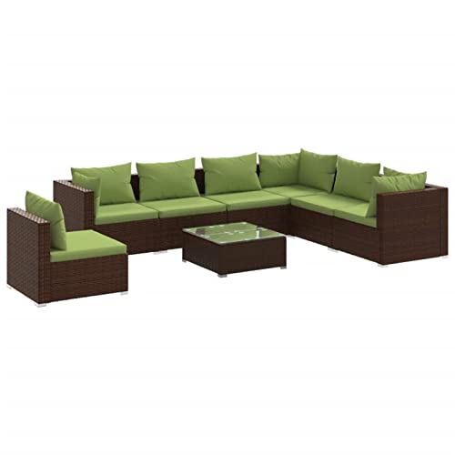 Gecheer 8-TLG. Garten Lounge Sofa, Lounge Gartenmöbel Set Loungemöbel Sofa Rattan Balkonmöbel Balkonlounge Outdoor… – Bild 3