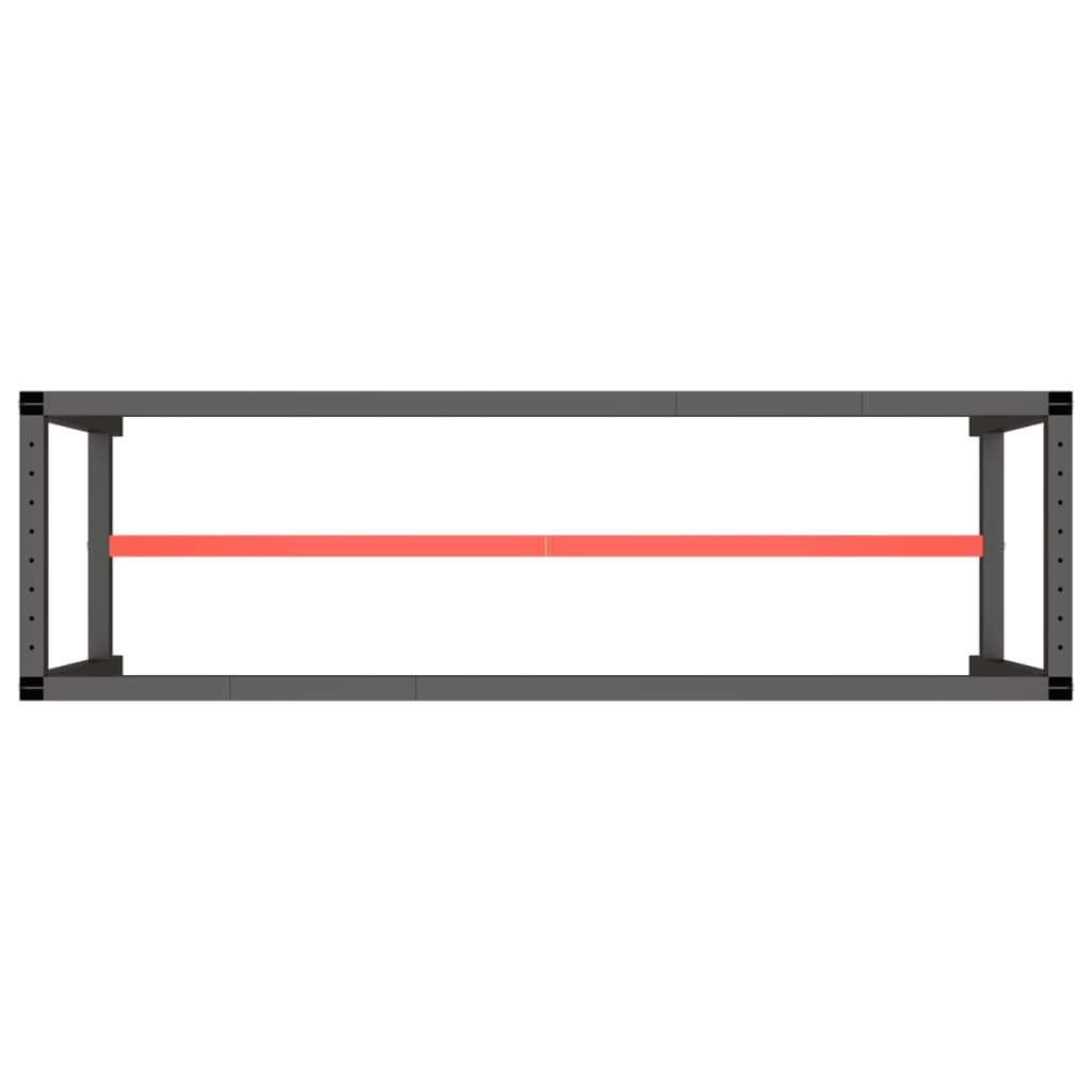 Generic Banco da Lavoro con Struttura in Metallo Banco da Lavoro neros e Rosso per Officina Garage (80 X 57 X 79 cm) (170×50×79 cm)