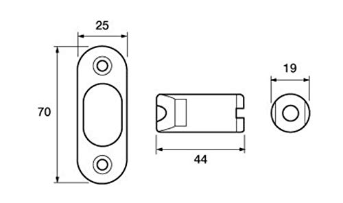 Yale V-WS12-2-WE Door Hinge Bolts, White Finish, Standard Security, Visi Packed, Pack of 2, Suitable for External Doors - Image 2