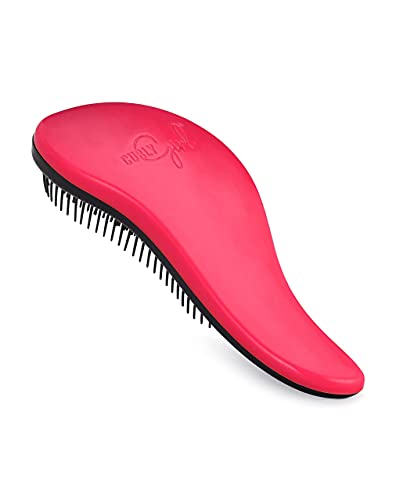 Brosse démêlante Breeze Though Curly Girl magenta pour cheveux bouclés et raides