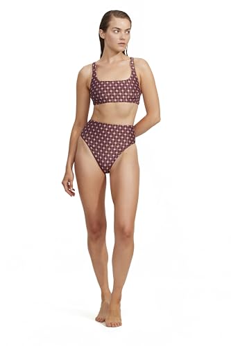 Gottex Luma Vintage Charm Women's Square Neck Bikini Top Swimsuit Removable Soft Cups, Adjustable Straps and Fully Lined