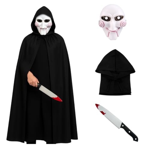 Fantasia Completa Jogos Mortais Terror Halloween Máscara Saw