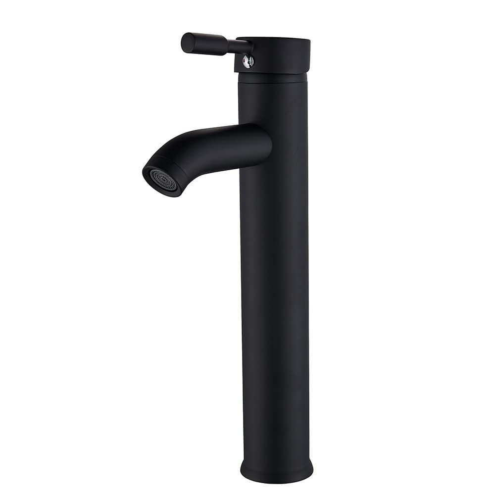 Grifos para lavabo de baño Mezclador frío/caliente Grifo para lavabo Grifo para lavabo de agua dorada negra Grifo para cocina Grifo para lavabo de baño Un orificio, Negro mate Alto A, Talla