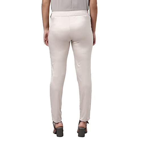 Image of GO COLORS Women Mid Rise Polyester Shiny Pant