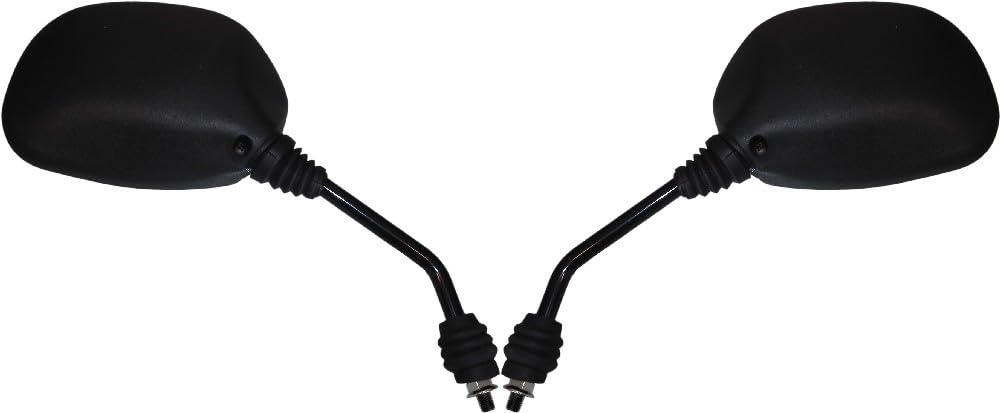 Mirrors 8mm Black Round Left & Right Piaggio Typhoon (Pair)
