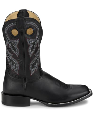 Tony Lama Men's Lars Western Boot Broad Square Toe - RN3517 8 1/2 D(M) US Black2