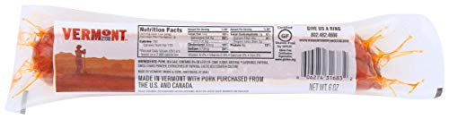 Vermont Smoke & Cure Smoked Pepperoni - Uncured Pepperoni - Gluten Free - Great on Charcuterie Boards With Cheese - 6 Oz