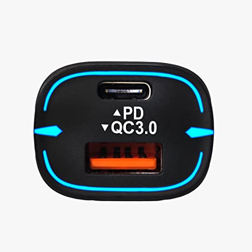 Image of 3idea Imagine Create Print Tessco Dc-261 Usb & Pd Car Charger For Android & Ios With (Three Usb) Car Charger, Black