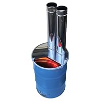 Amazon.co.jp: 無煙ドラム缶ロケット 焼却炉 | φ150ツイン煙突