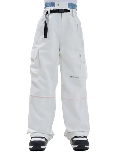 sports white snowboarding pants