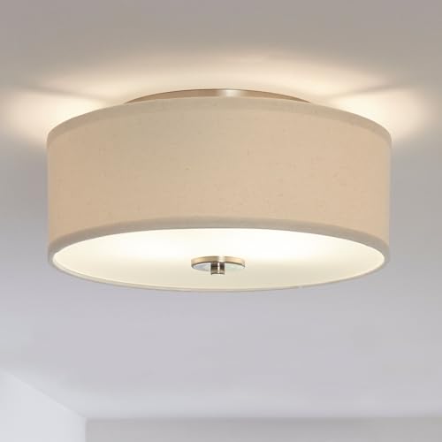 Image of Progress Lighting P3713-09 Inspire Two-Light Flush Mount, Brushed Nickel