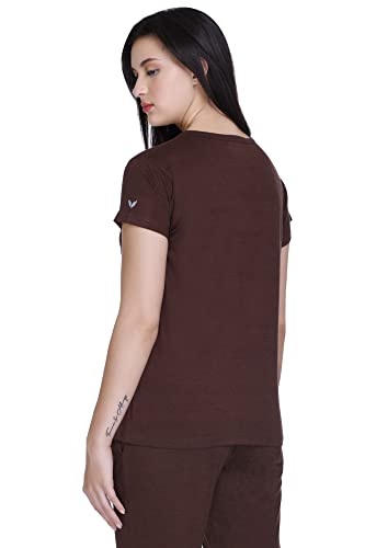 Image of GODFREY Women Round Neck Half Sleeve Cotton T Shirts
