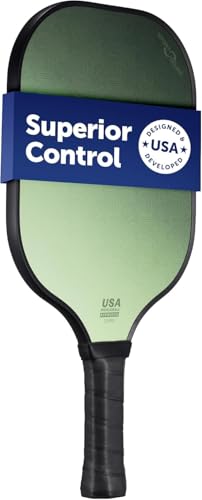 Sport Squad Lightweight Graphite Fiberglass Pickleball Paddle Designed for More Power and Consistency - Polypropylene Honeycomb Core - USAP Approved - Tacky Cushion Pickleball Grip - For Kids + Adults