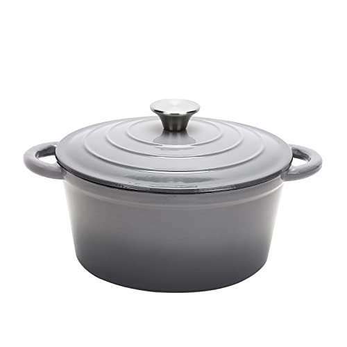 Anko 4-litres Casserole| Cast Iron Casserole for Cooking / Non-stick Casserole with Lid|Induction, Gas, Ceramic & Halogen Cooktops | Enamel Coated Interior Corrosion Resistant | Heat Retention (B0BX49S6TM) Amazon Price History, Amazon Price Tracker