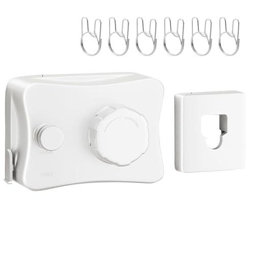 Retractable Clothesline Indoor, Non-Sagging Outdoor Clothes Line Retracting, 16.7 Ft Heavy Duty...