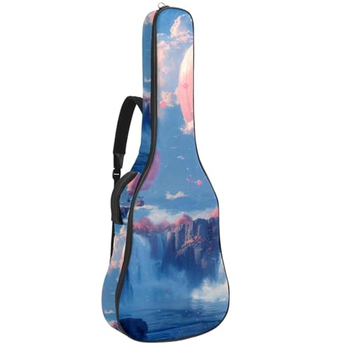 Housse pour guitare acoustique 40-42 pouces étanche à motif montgolfière rose
