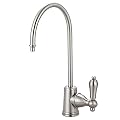 Kingston Brass Gourmetier KS7198AL Restoration Single Handle Water Filtration Faucet, Brushed Nickel,6-Inch spout reach