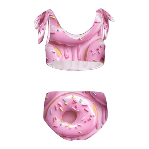 Boccsty Colorful Sprinkles Doughnt Girls Tankini Swimsuit Kids Bikini Sets 2 Pcs Bathing Suit 3T2