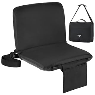 Sportneer Stadium Seat, Portable Stadium Seats with Backs Bleacher Seats with Backs and Padded Cushion 6 Reclining Position Folding Stadium Seats for Bleachers Stadium Cushion Seat for Sports Events