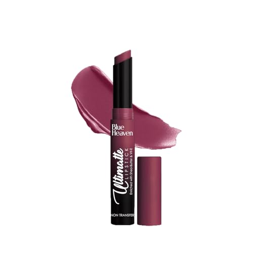 Image of Blue Heaven Ultimatte NonTransfer lipstick for women|Enriched with Shea Butter & Vitamin E| Matte Finish, Smudge Proof & Waterproof Long Lasting Lipstick Upto 12Hrs| 2.2g | 10 Pink