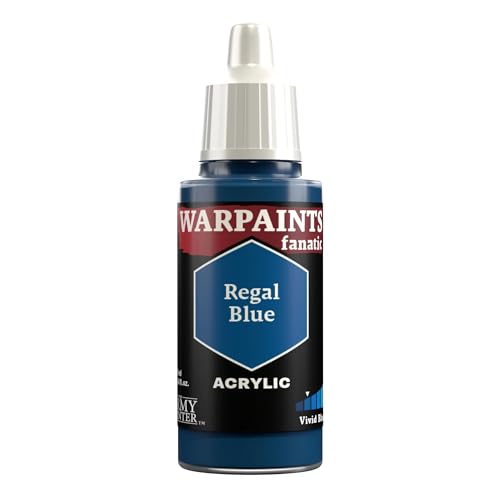 The Army Painter, Warpaints Fanatic Regal Blue Single Acrylics, Miniature Hobby Painting, Quality Paint for Miniature Wargaming