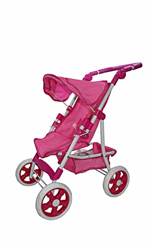 Carrinho luxo premium shine princess para boneca rosa escuro